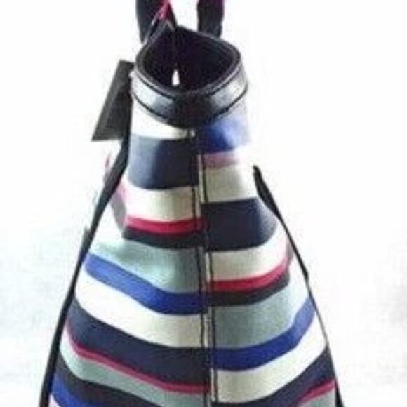 FOSSIL-Eliza Beach Tote-Bold Stripes-Coated Canvas-Separate Pouch-NEW WITH TAG - Picture 5 of 5